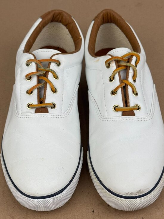 Other - Vintage Cherokee Leather Sneakers Men's 13 White Low Top Made in Korea